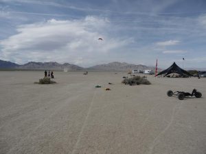 The kite area at the lake bed