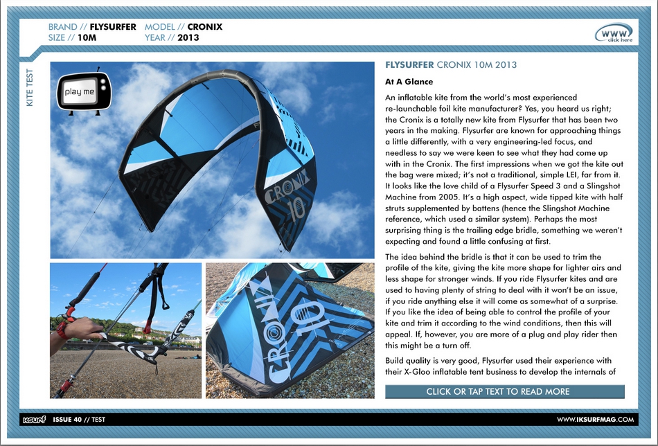Flysurfer Cronix Review in IKSURFMAG